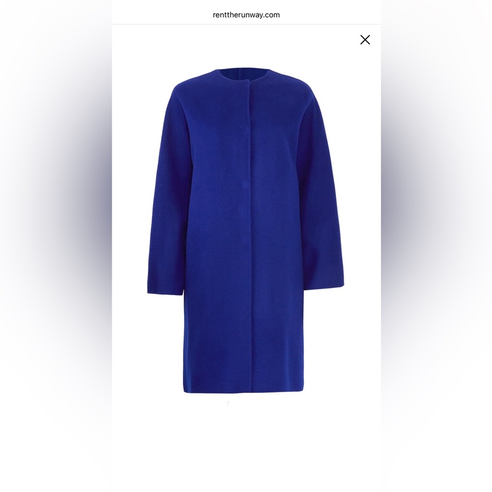 Theory Collarless 90% Wool 10% Cashmere Coat